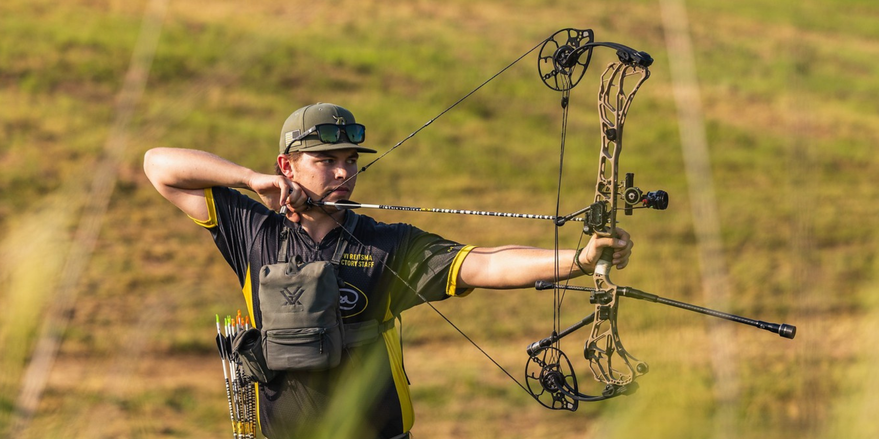 Levi Reitsma competing at the Bowhunter Games with Gold Tip Ted Nugent arrows