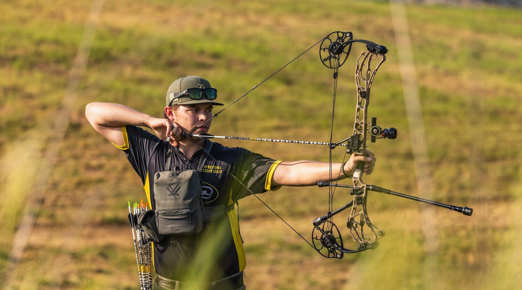 Levi Reitsma competing at the Bowhunter Games with Gold Tip Ted Nugent arrows