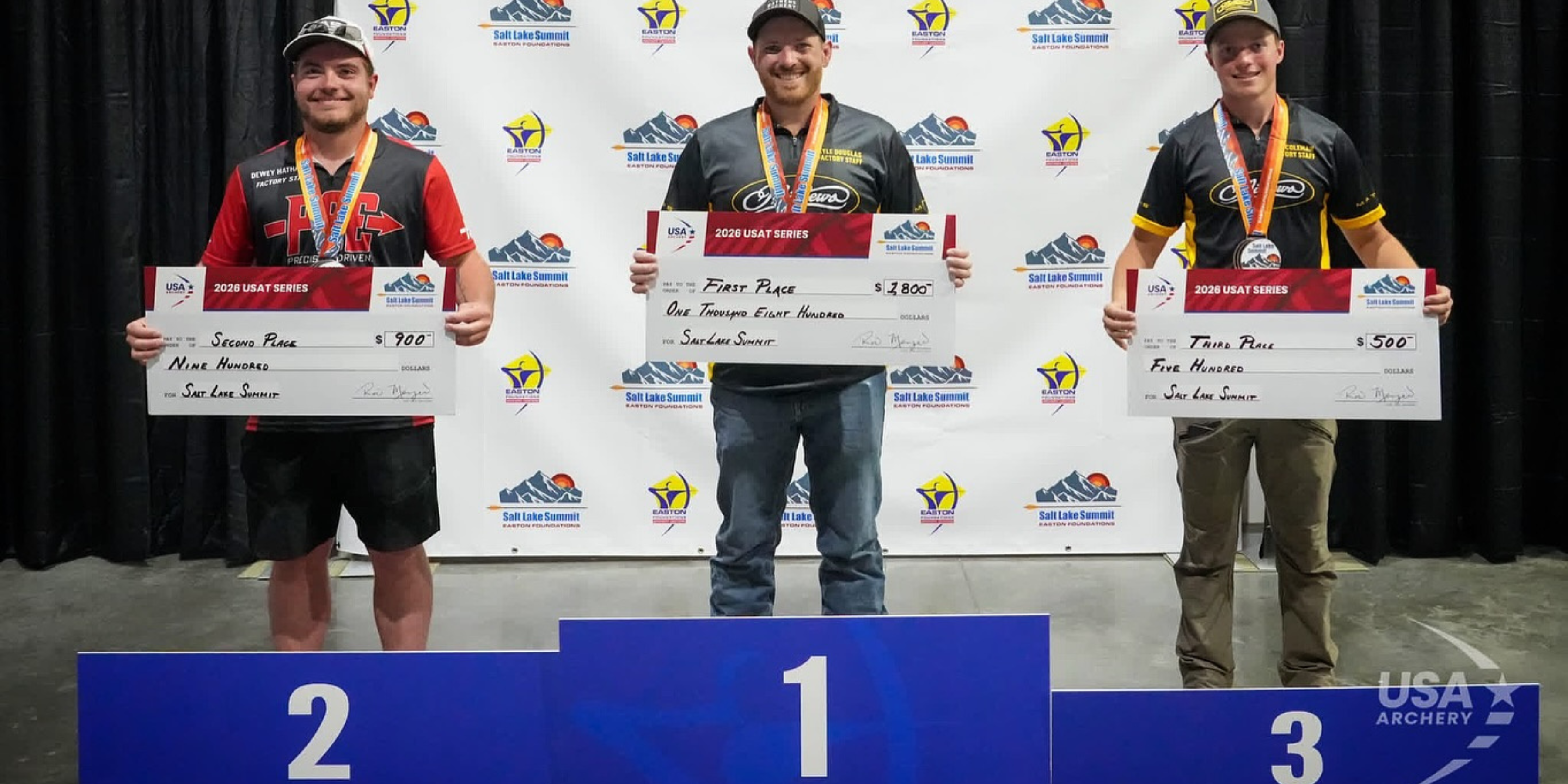 Kyle Douglas and Dewey Hathaway on the Podium at the USAT Salt Lake Summit USAT Qualifier