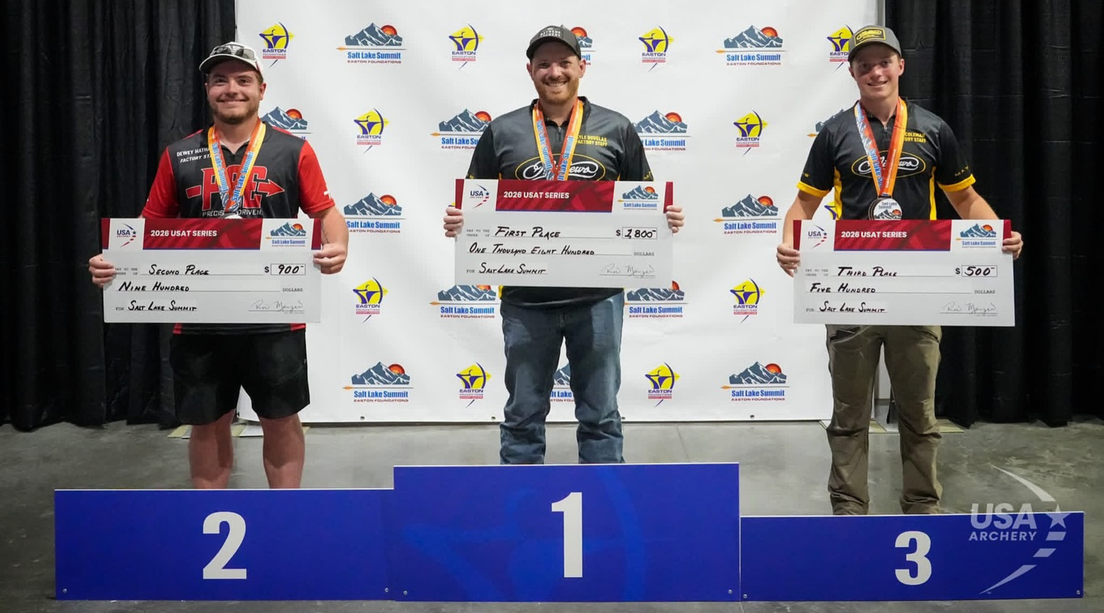 Kyle Douglas and Dewey Hathaway on the Podium at the USAT Salt Lake Summit USAT Qualifier