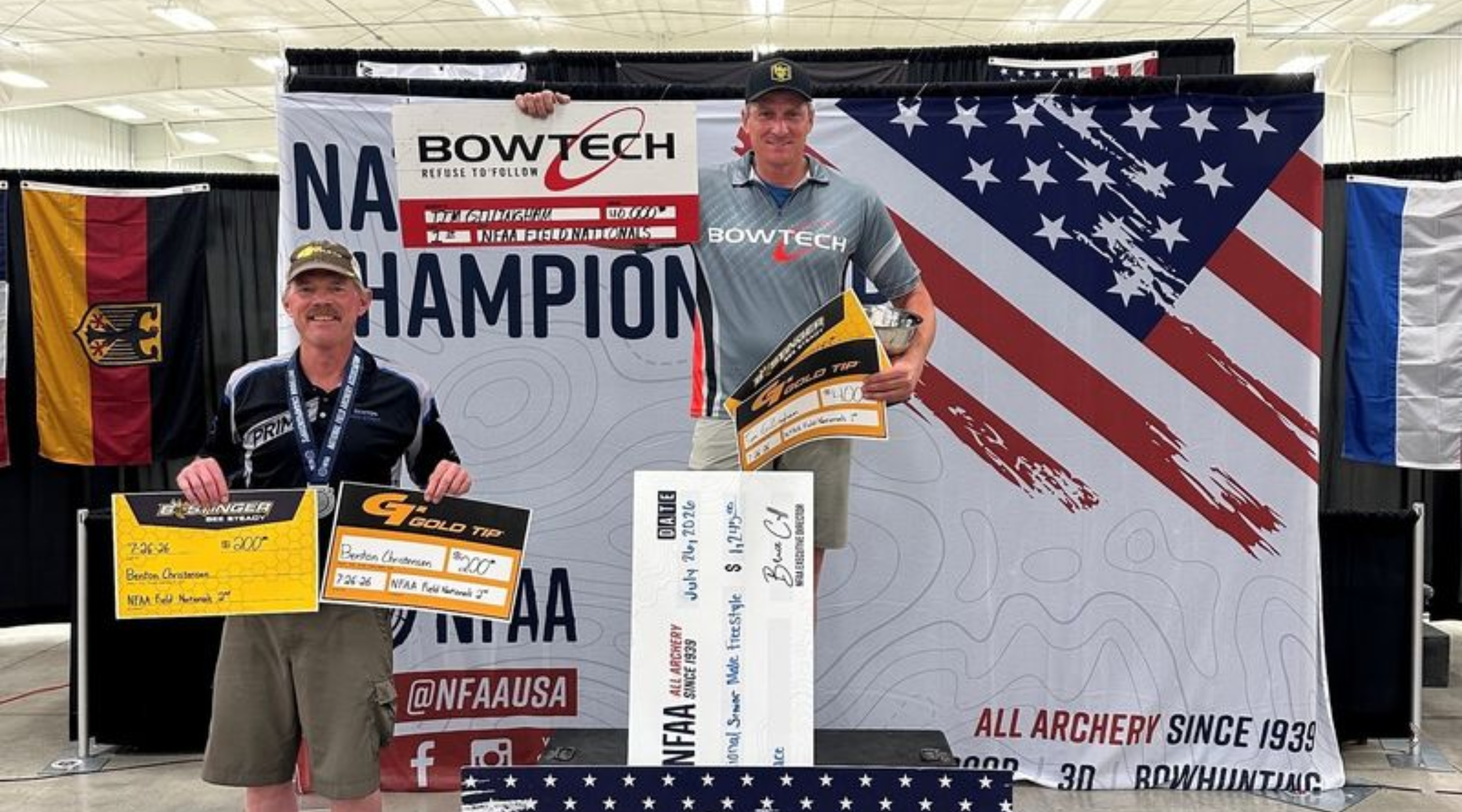 Gold Tip athletes on the podium at NFAA Field Nationals