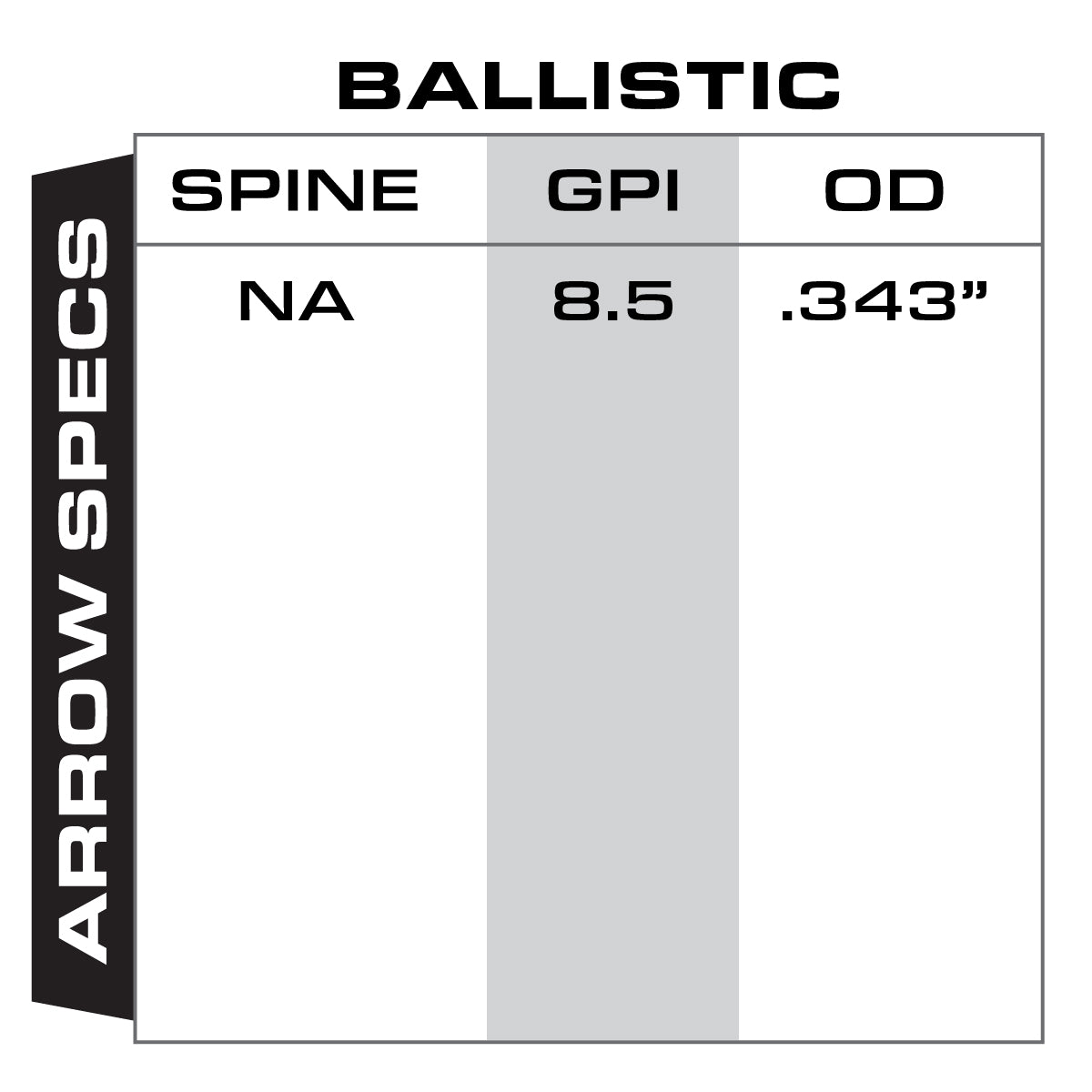 Gold Tip Ballistic Crossbow Arrow Specs
