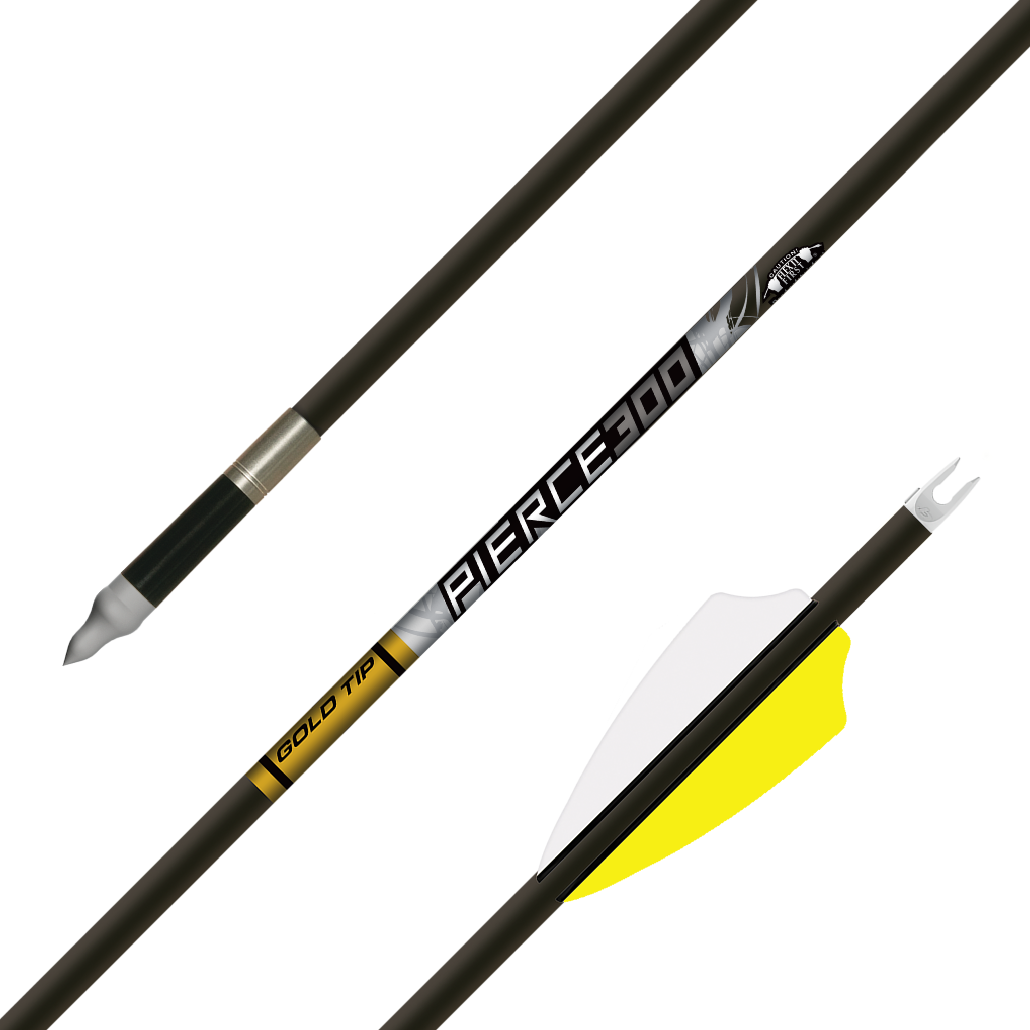 Gold Tip Pierce Platinum Arrow