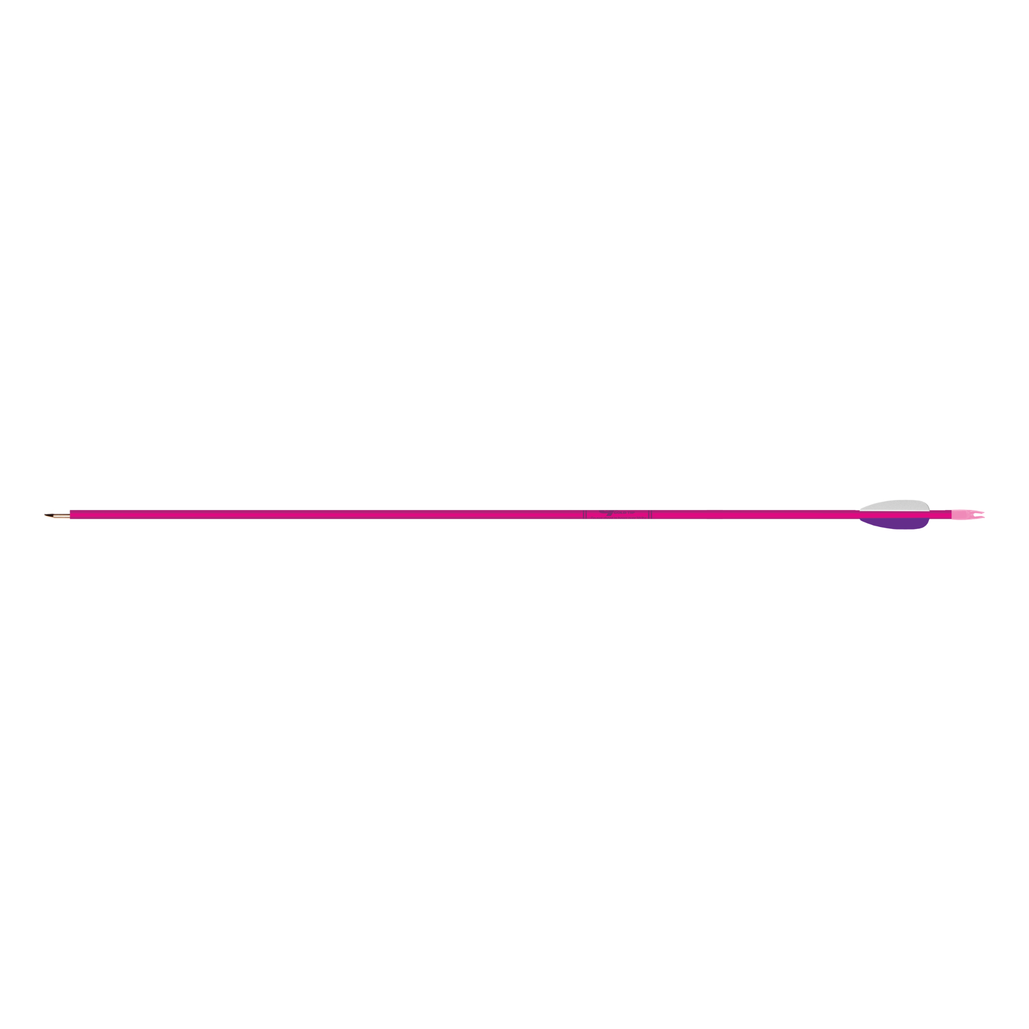 Gold Tip Pink Fiberglass Arrow Full