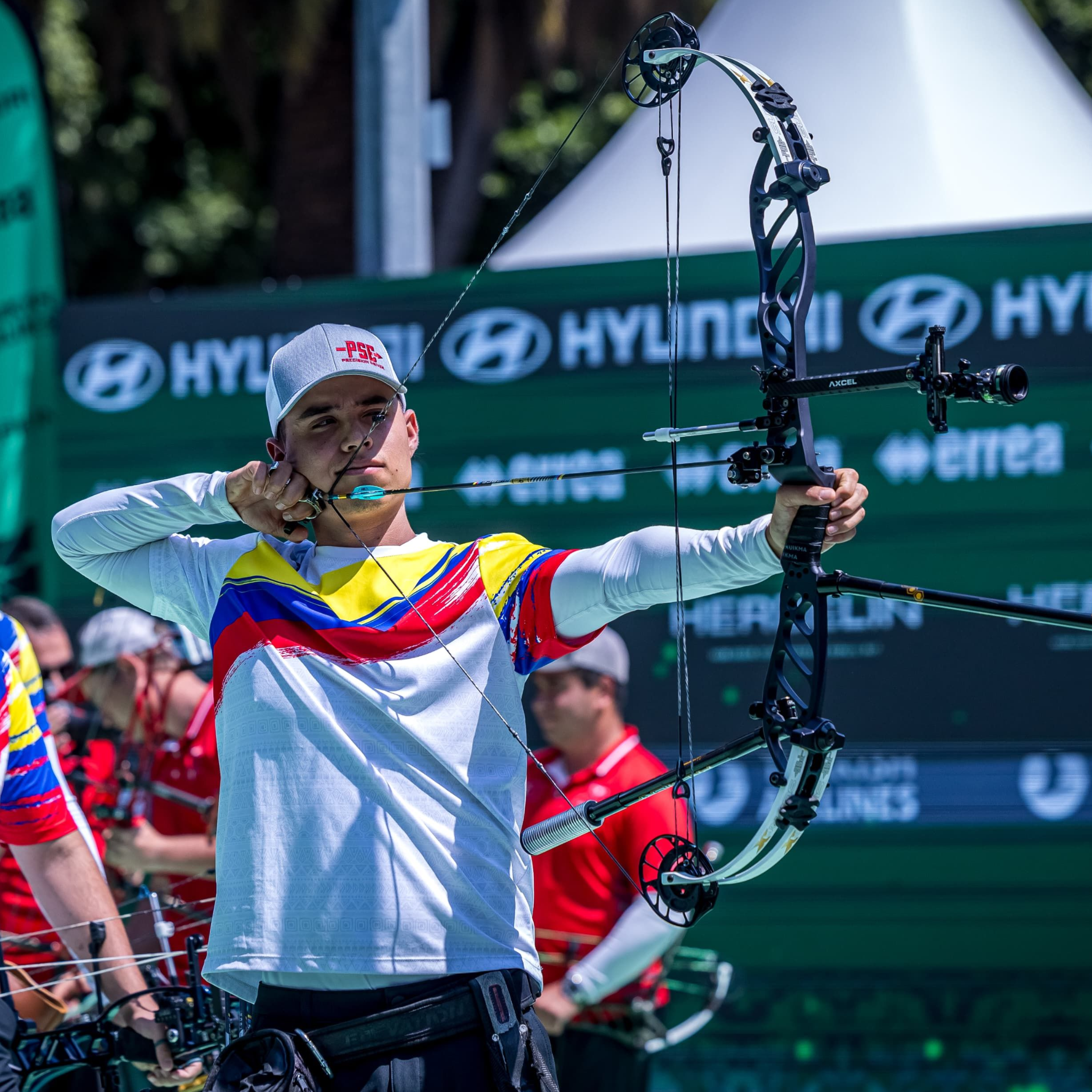 Pablo Gomez Zuluaga Shooting Gold Tip Pierce Tour Arrows During a World Archery Event