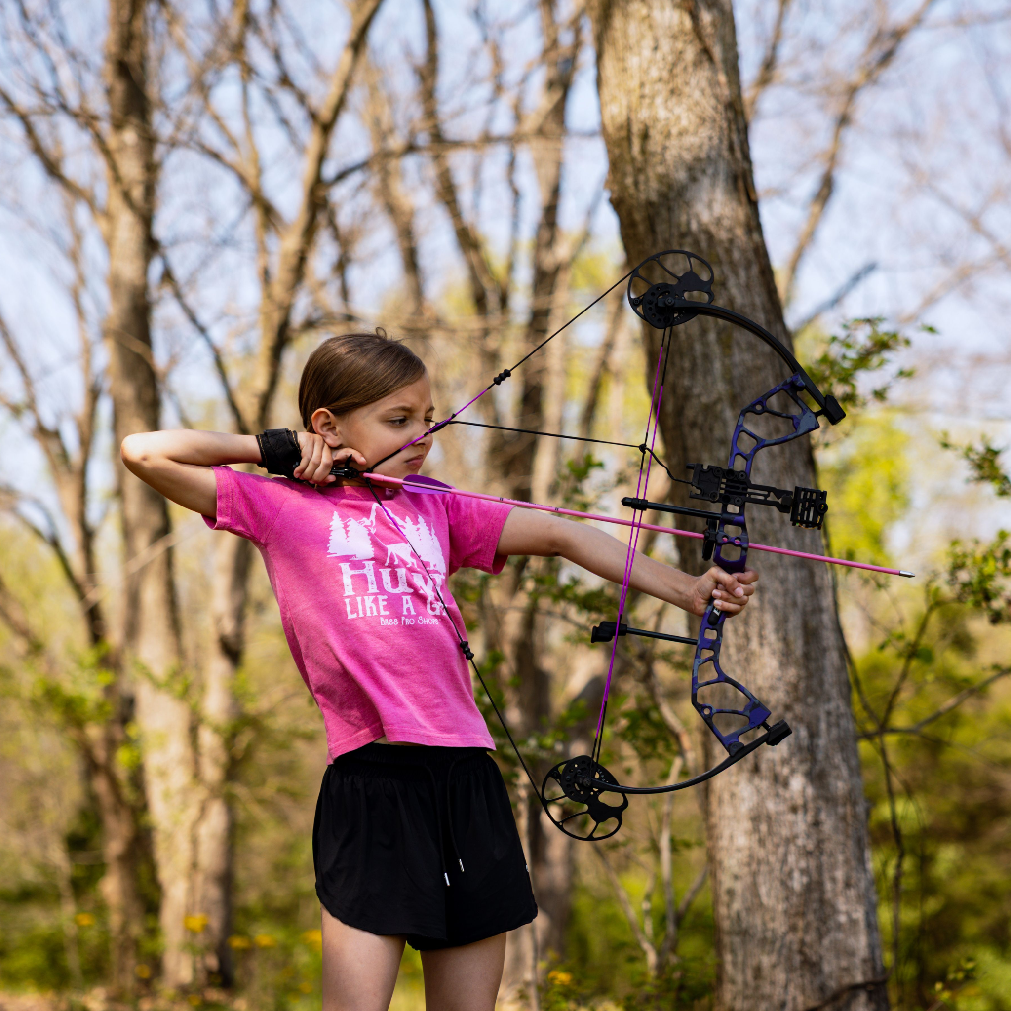 Youth Shooting Gold Tip Fiberglass Arrows